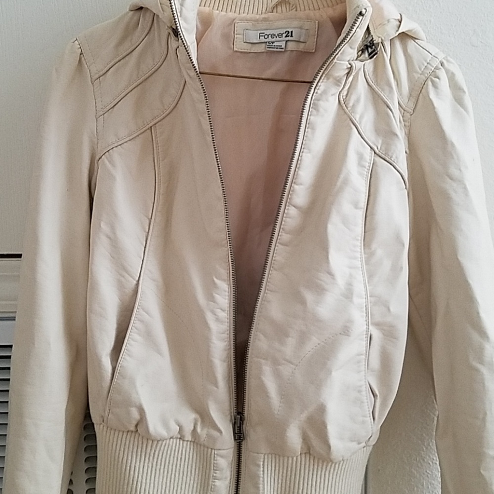 Cream Bomber jacket